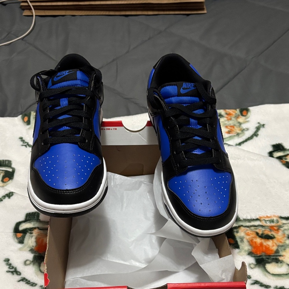 Nike dunk low Men's Black and Royal Blue Sneakers